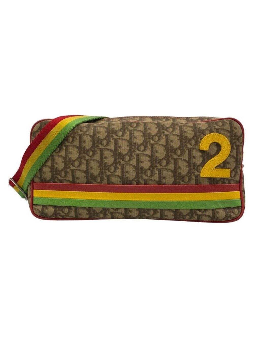 Dior Shoulder Bag Rasta Brown Multi Leather
